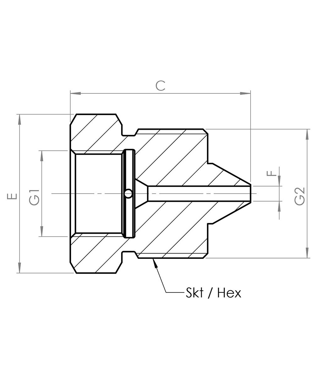 Reduzierung  M30x2a - M20x1,5i NW3,5 4.200 bar